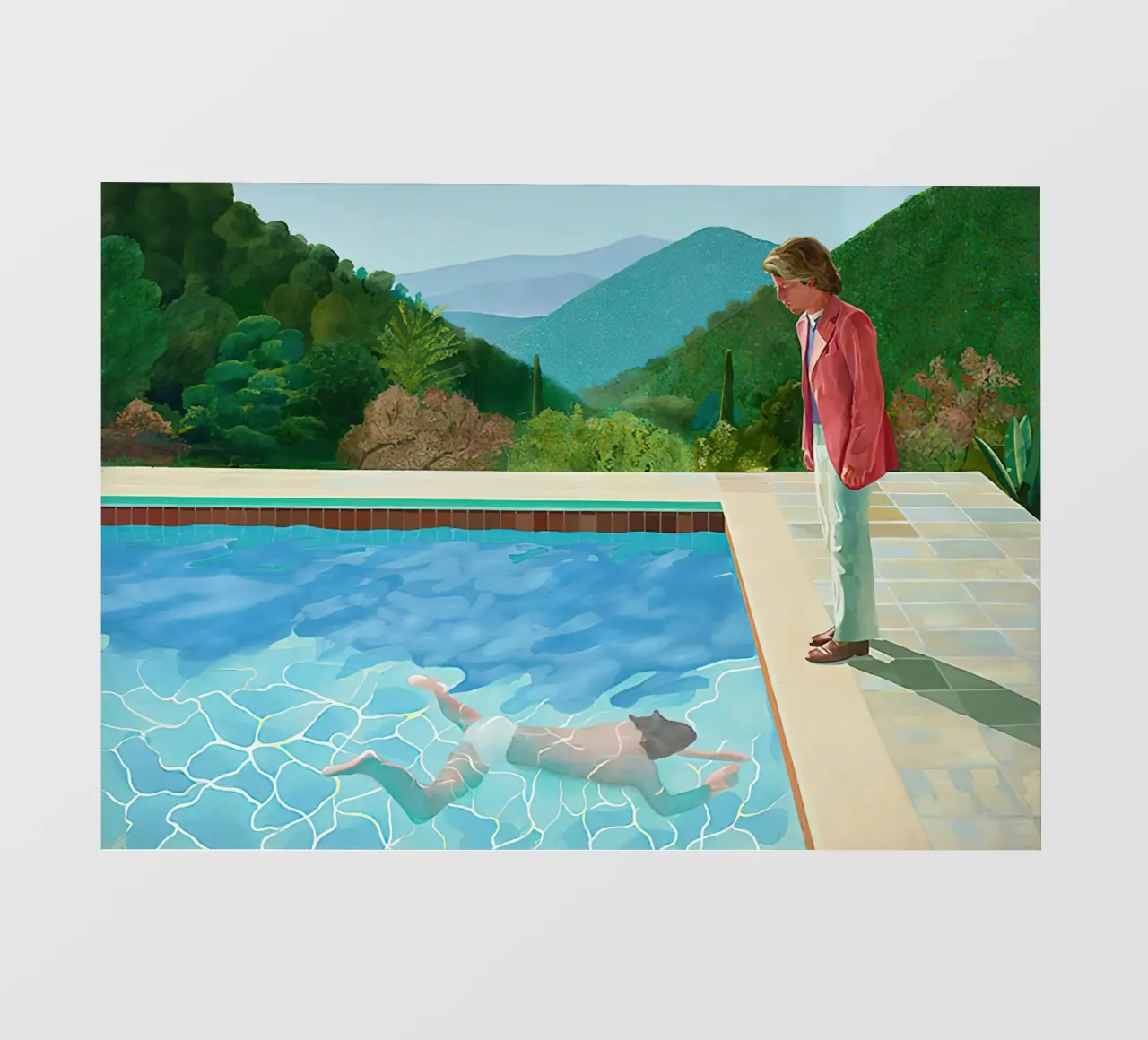 David Hockneys 1972, Piscina con due figure pellicola backlit da Palletolate