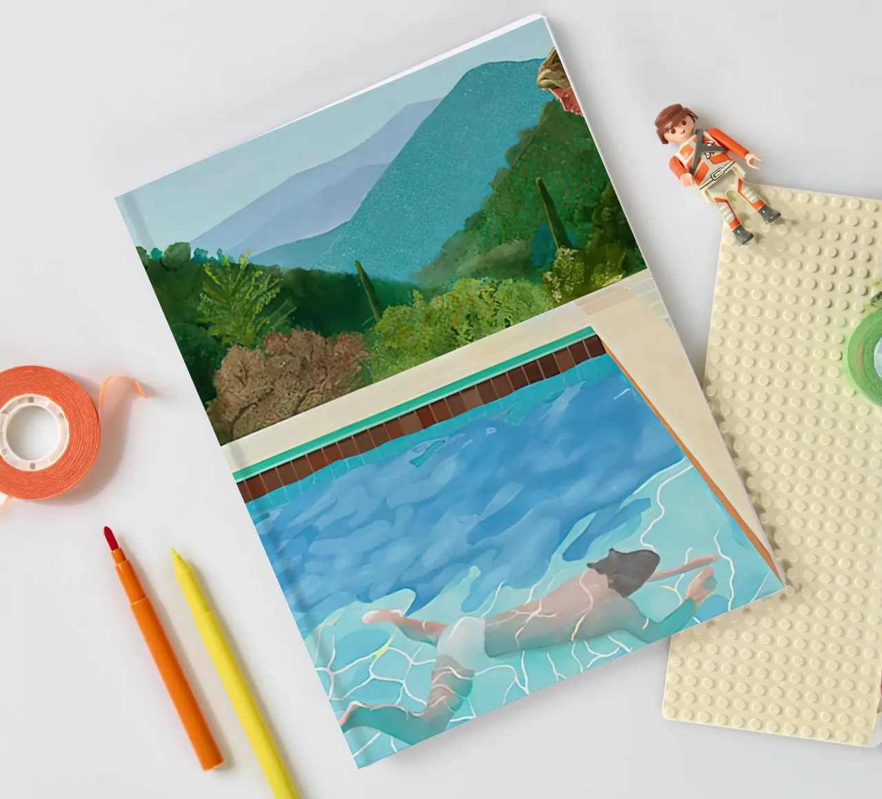 David Hockneys 1972, Pool with Two Figures notebook by Palletolate