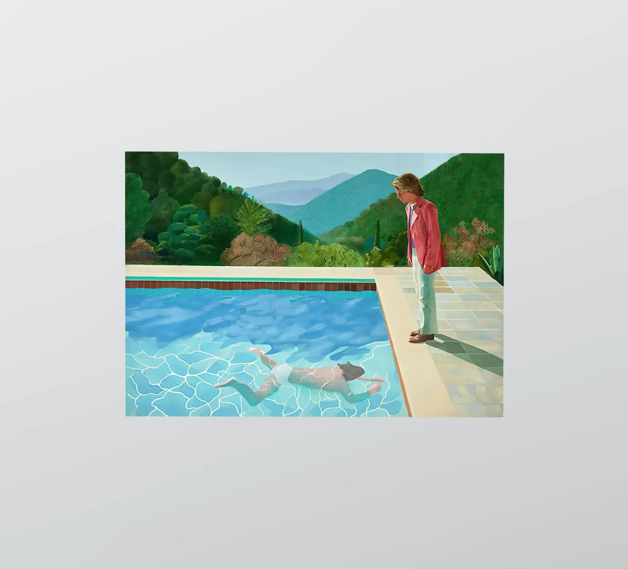David Hockneys 1972, Pool with Two Figures sticker by Palletolate