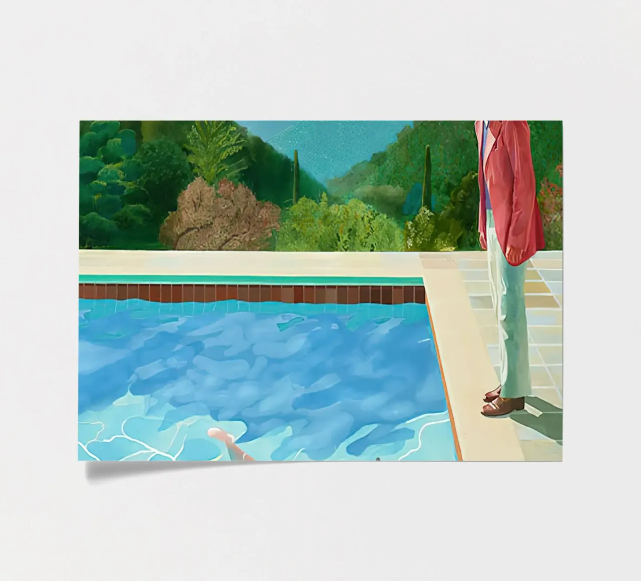 David Hockneys 1972, Pool with Two Figures sticker sheet by Palletolate