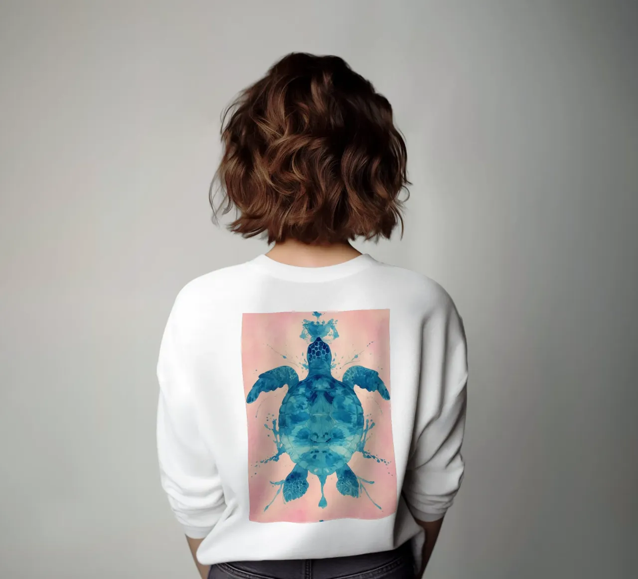turtle abstract drawing sweatshirt by bougenfille