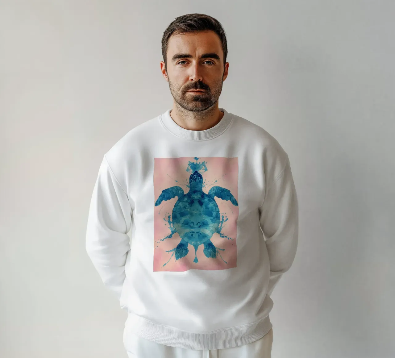 turtle abstract drawing sweatshirt by bougenfille