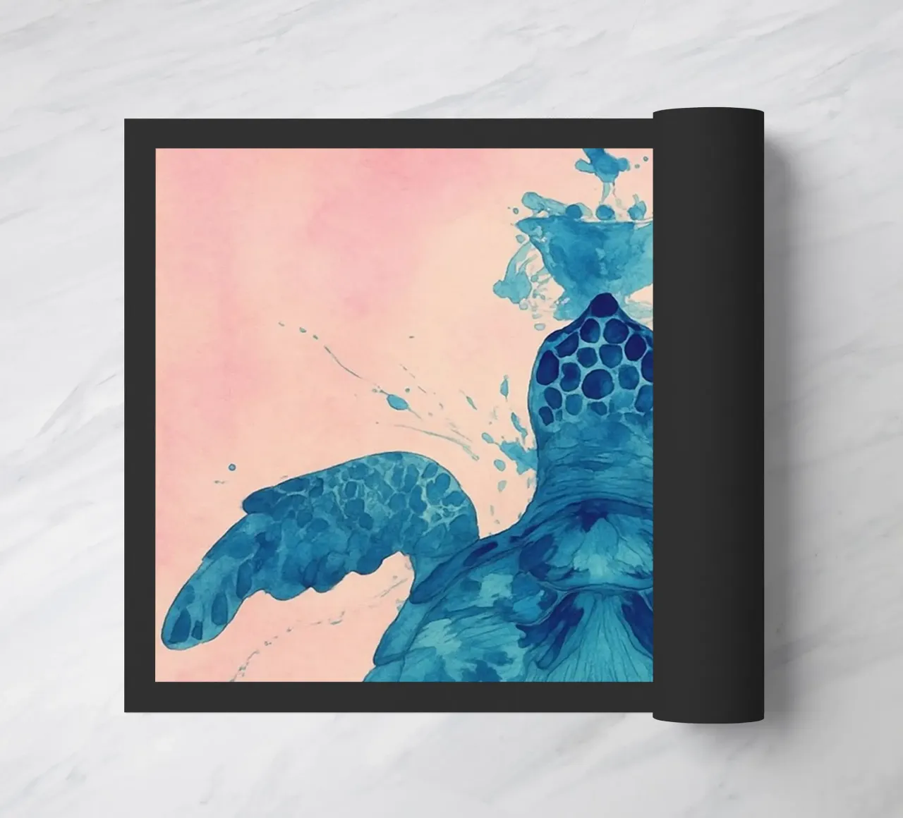 turtle abstract drawing doormat by bougenfille