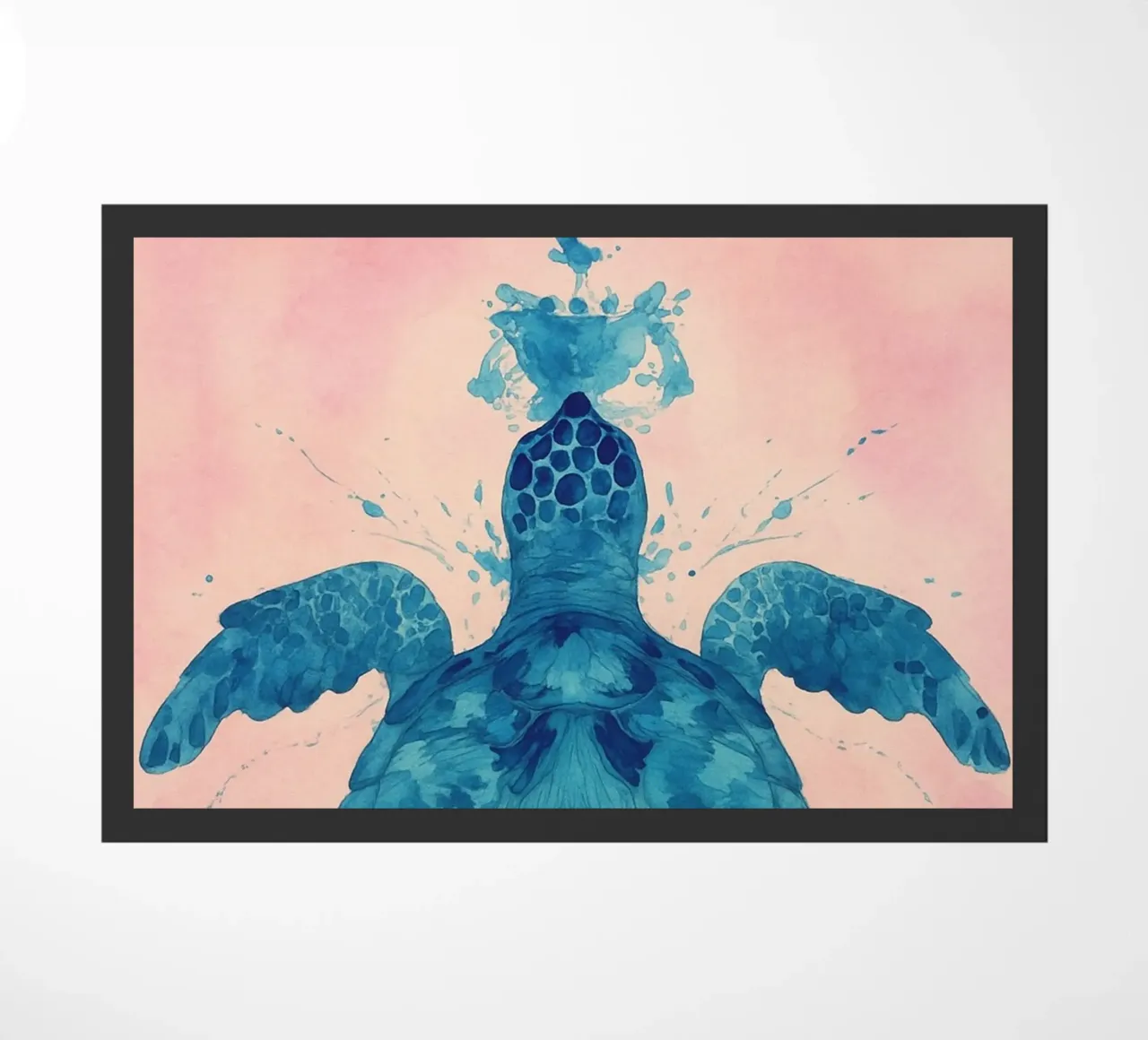 turtle abstract drawing doormat by bougenfille