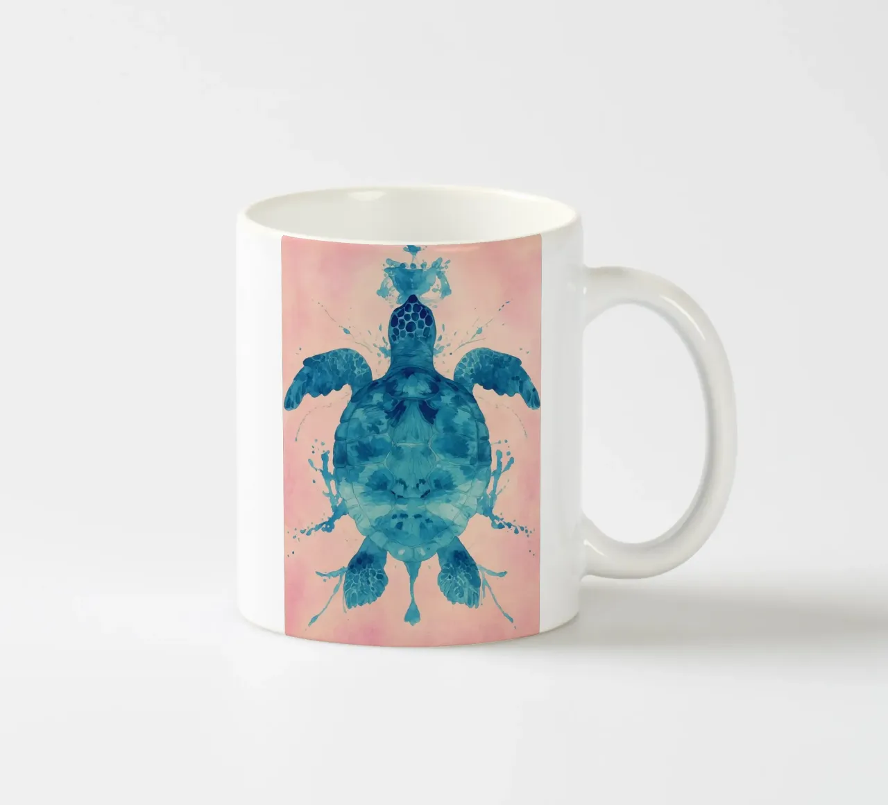 abstracte tekening schildpad keramische mok van bougenfille