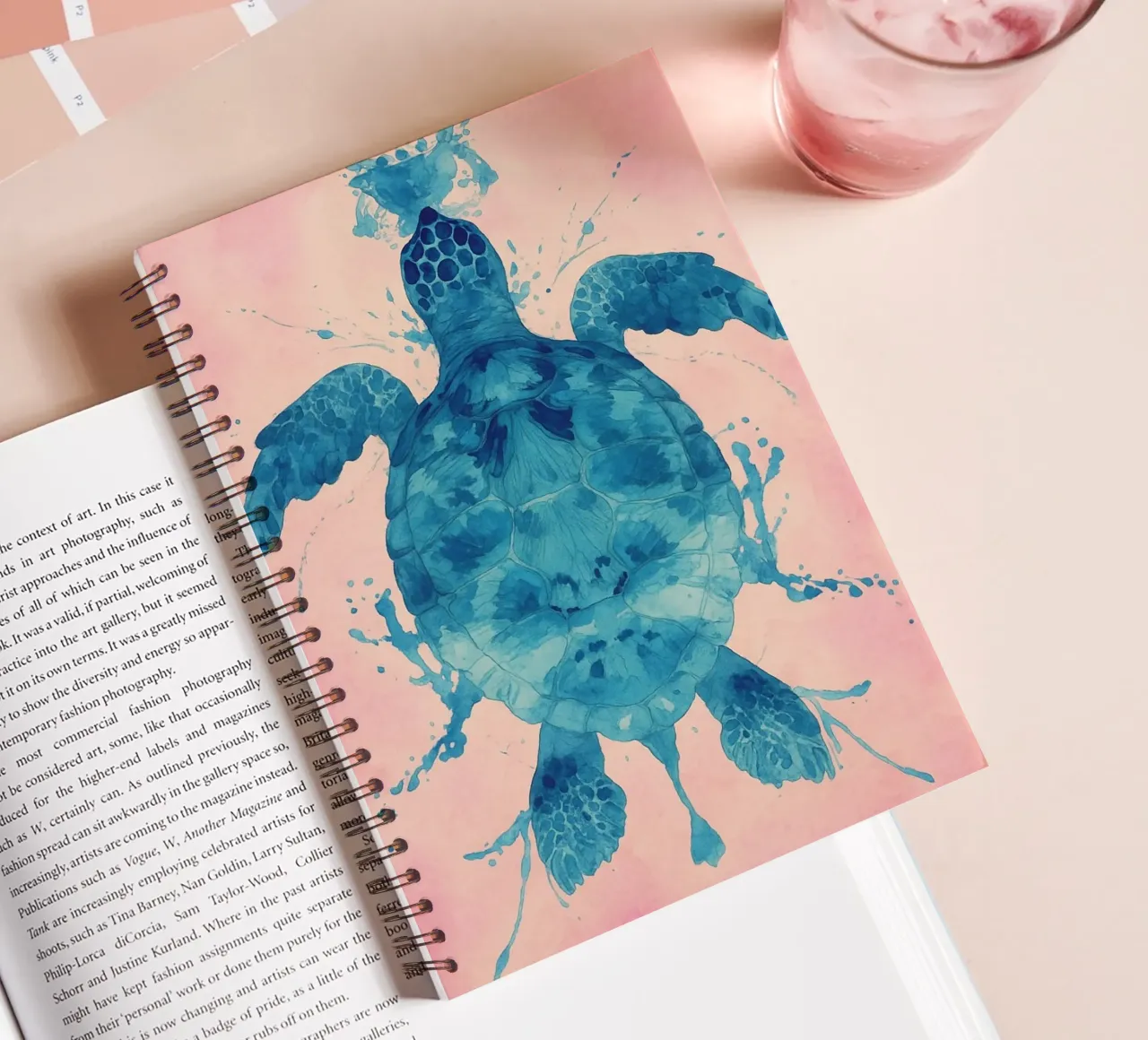 turtle abstract drawing spiral notebook by bougenfille
