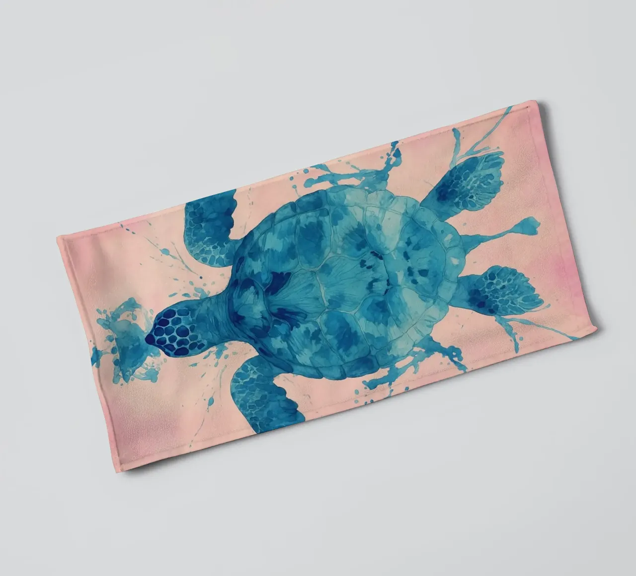 turtle abstract drawing towel by bougenfille