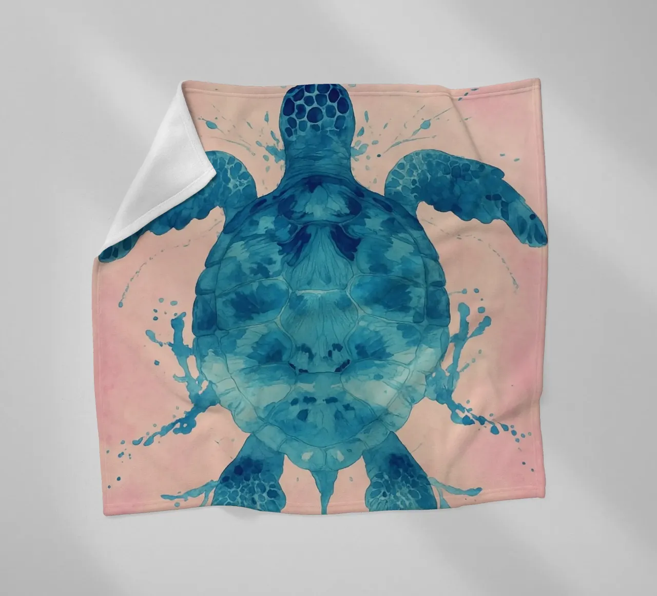 turtle abstract drawing fleece blanket by bougenfille