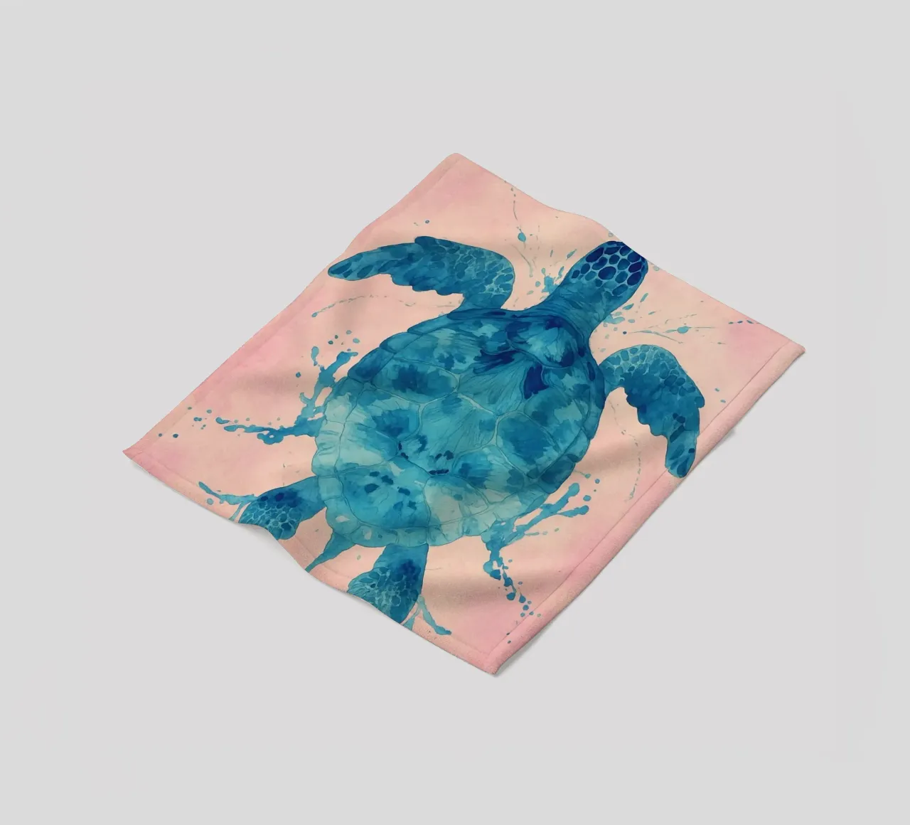 turtle abstract drawing fleece blanket by bougenfille