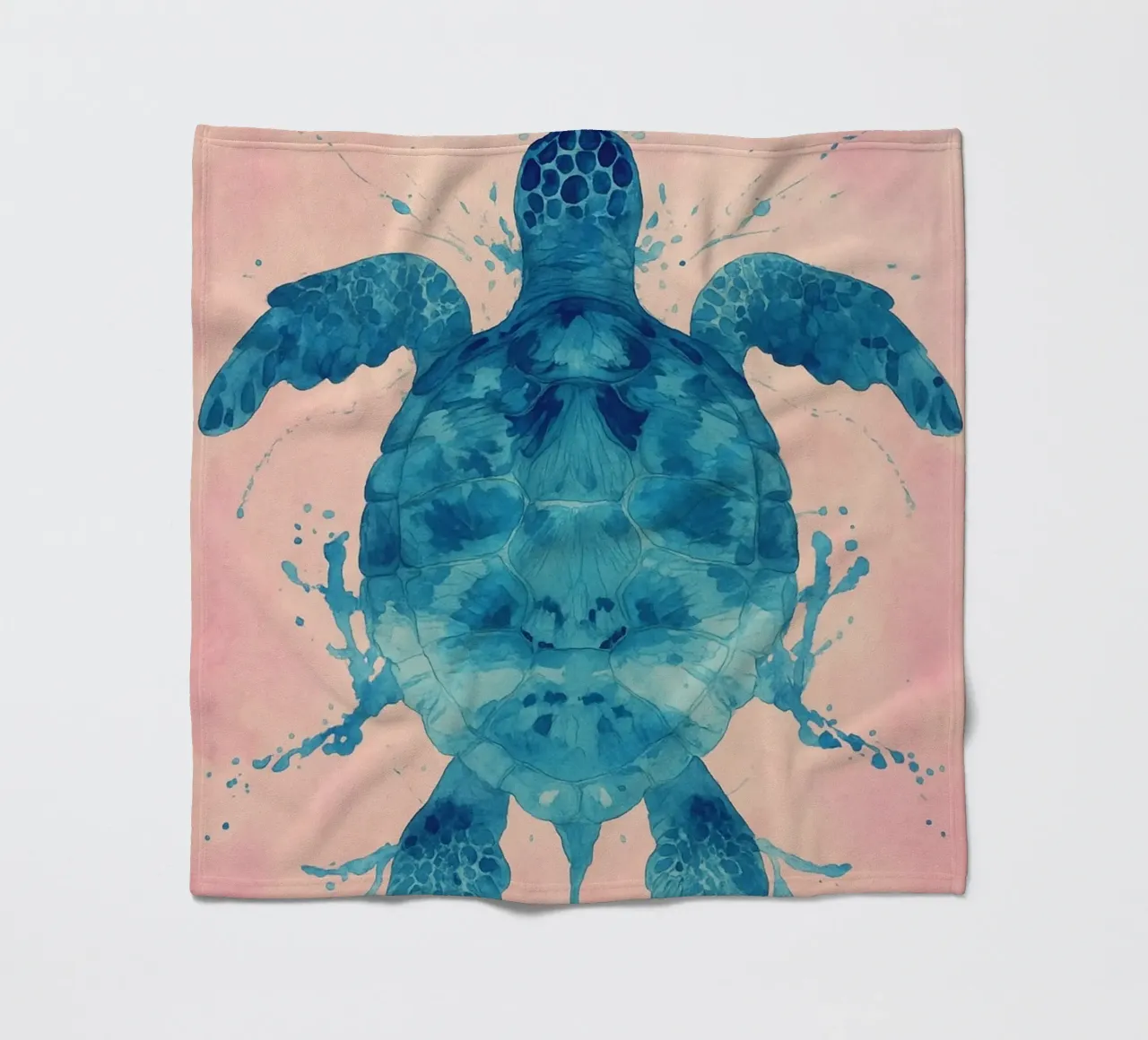 turtle abstract drawing fleece blanket by bougenfille