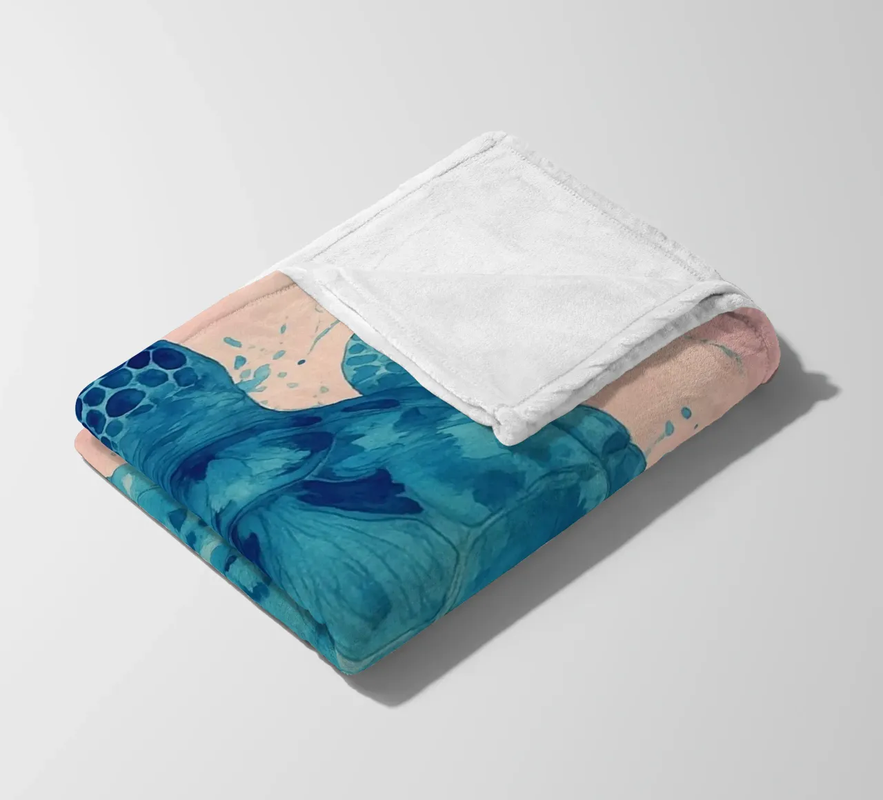 turtle abstract drawing fleece blanket by bougenfille