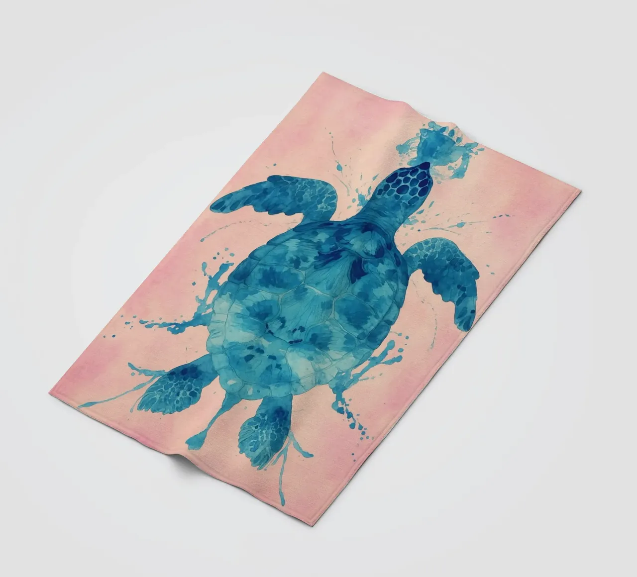 turtle abstract drawing fleece blanket by bougenfille