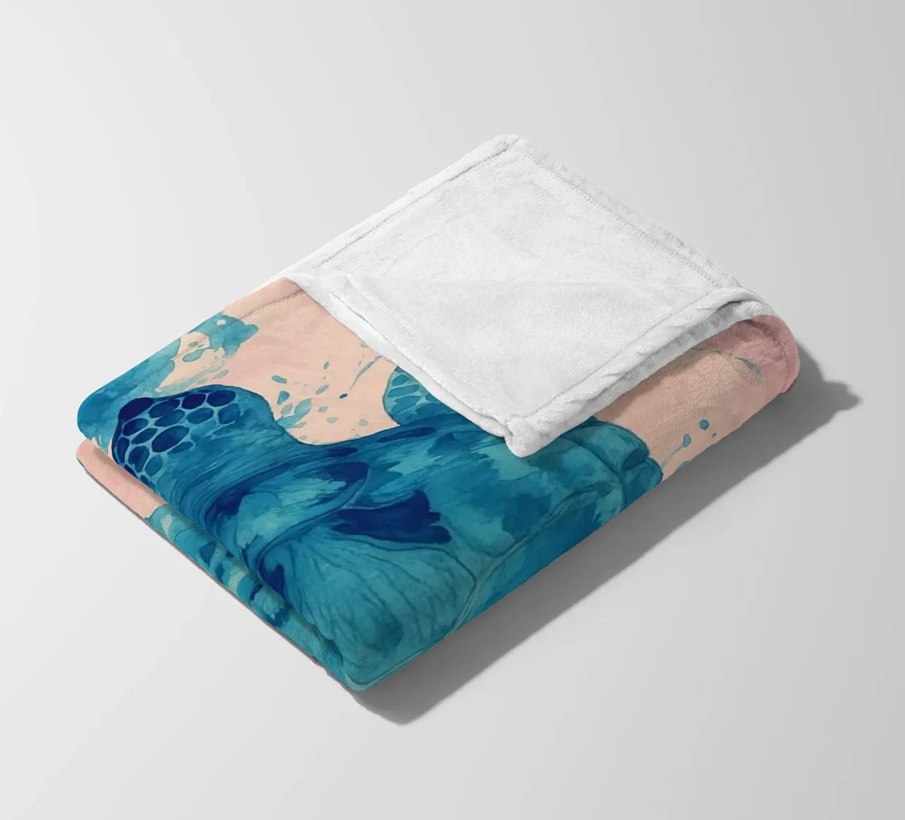 turtle abstract drawing fleece blanket by bougenfille