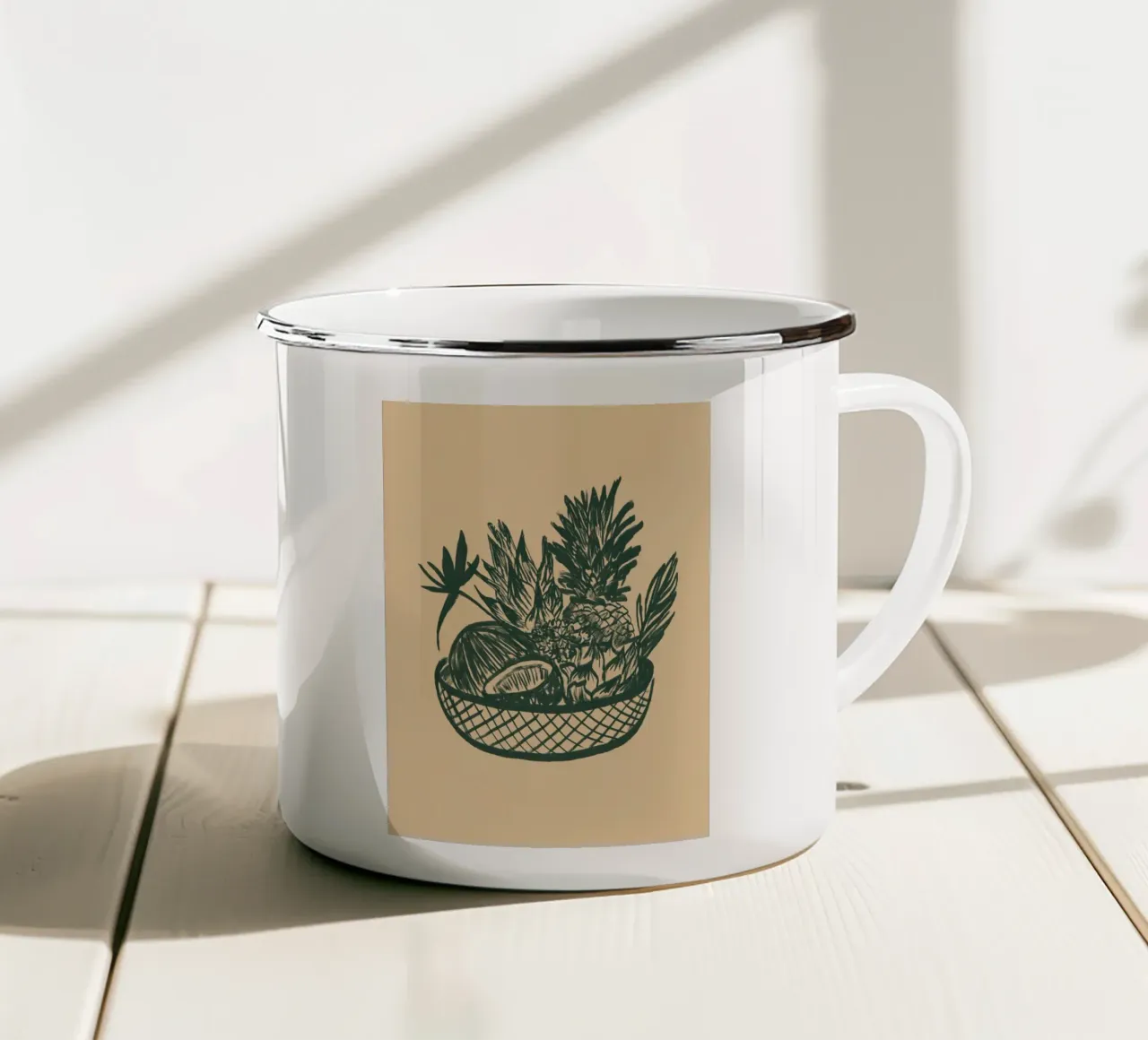 Fruchtkorb tazza in smalto da Studio Dolci
