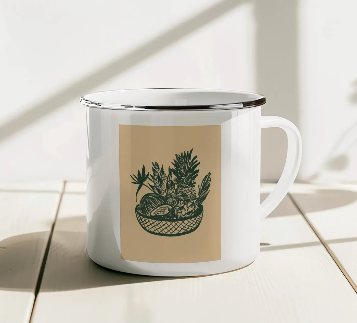 Fruchtkorb enamel mug by Studio Dolci