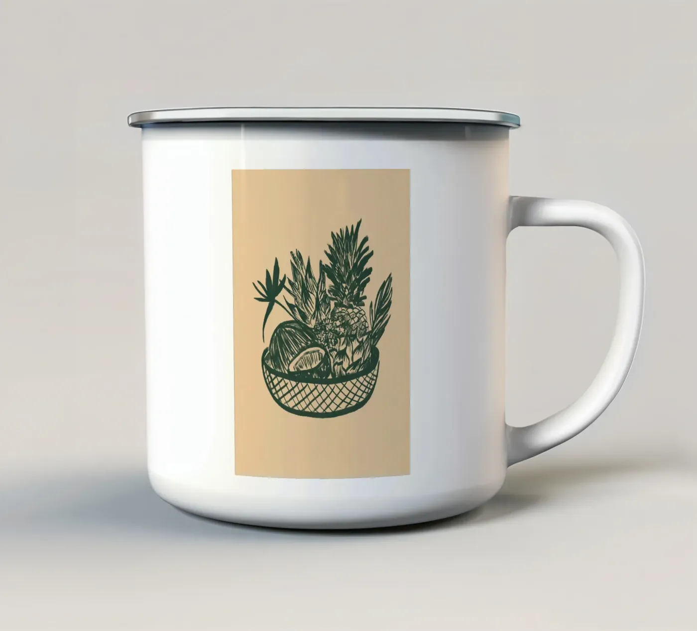 Fruchtkorb enamel mug by Studio Dolci