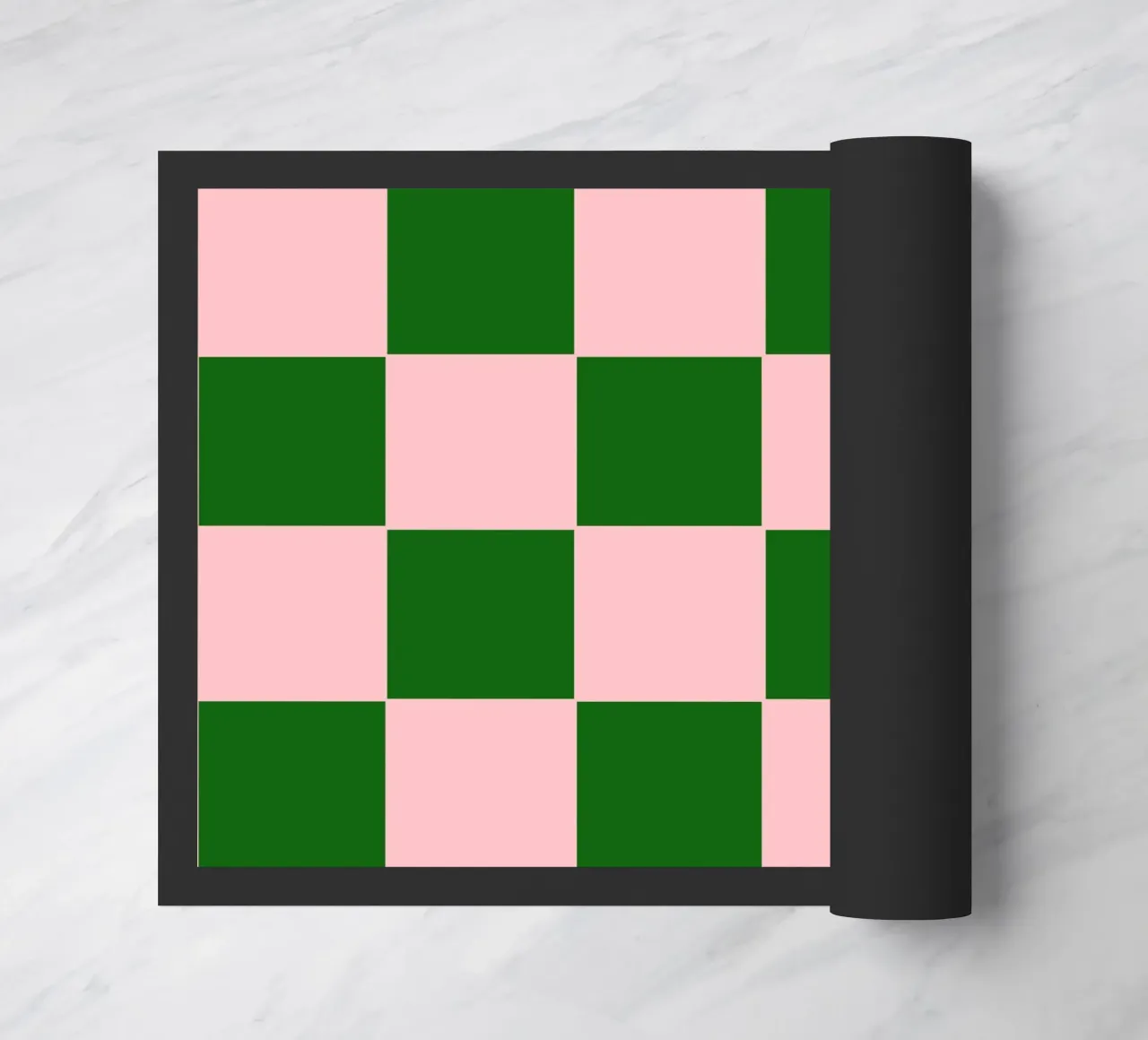 Purple Emerald Green Bold Eclectic Checks zerbino da TijanaArtStudio88