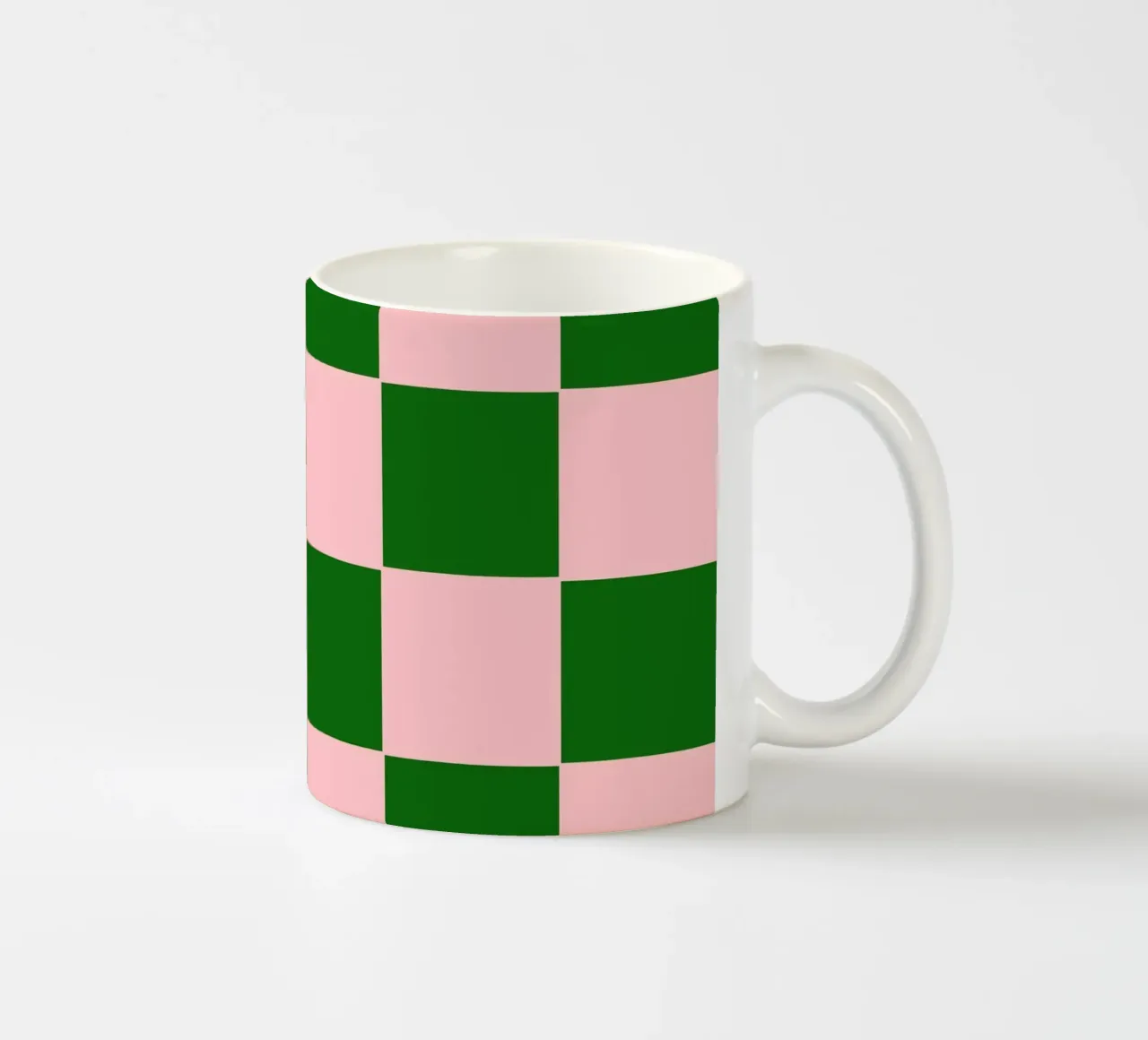 Purple Emerald Green Bold Eclectic Checks tazza in ceramica da TijanaArtStudio88