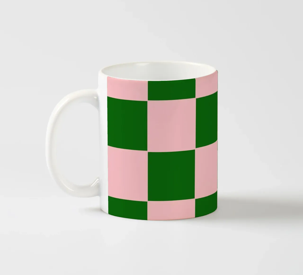 Purple Emerald Green Bold Eclectic Checks tazza in ceramica da TijanaArtStudio88