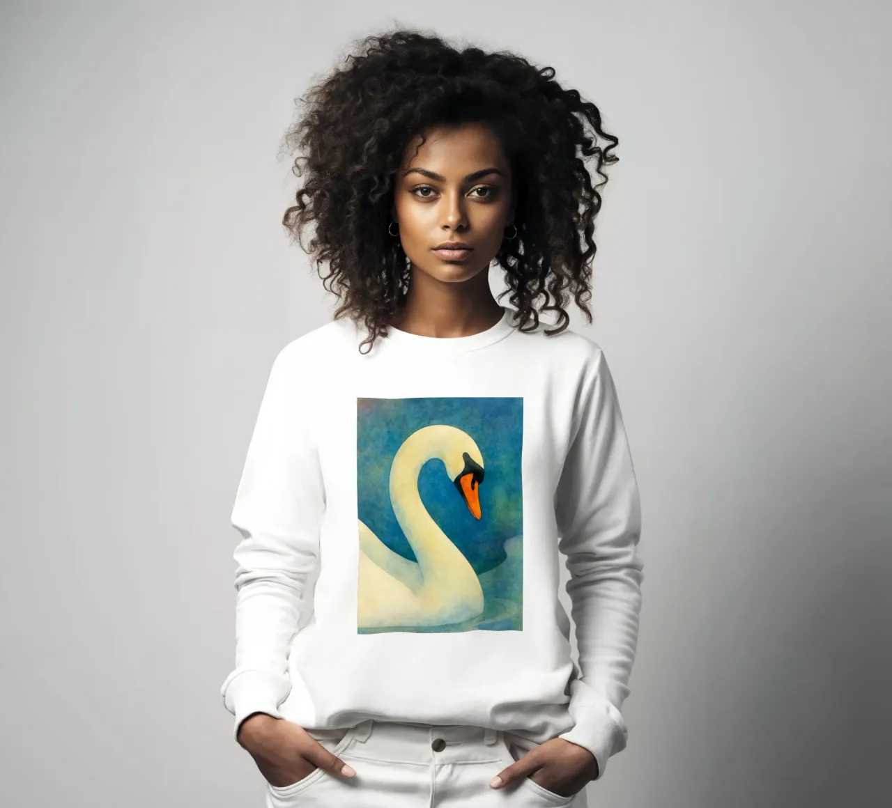 toucan bird abstract drawing sweatshirt by bougenfille