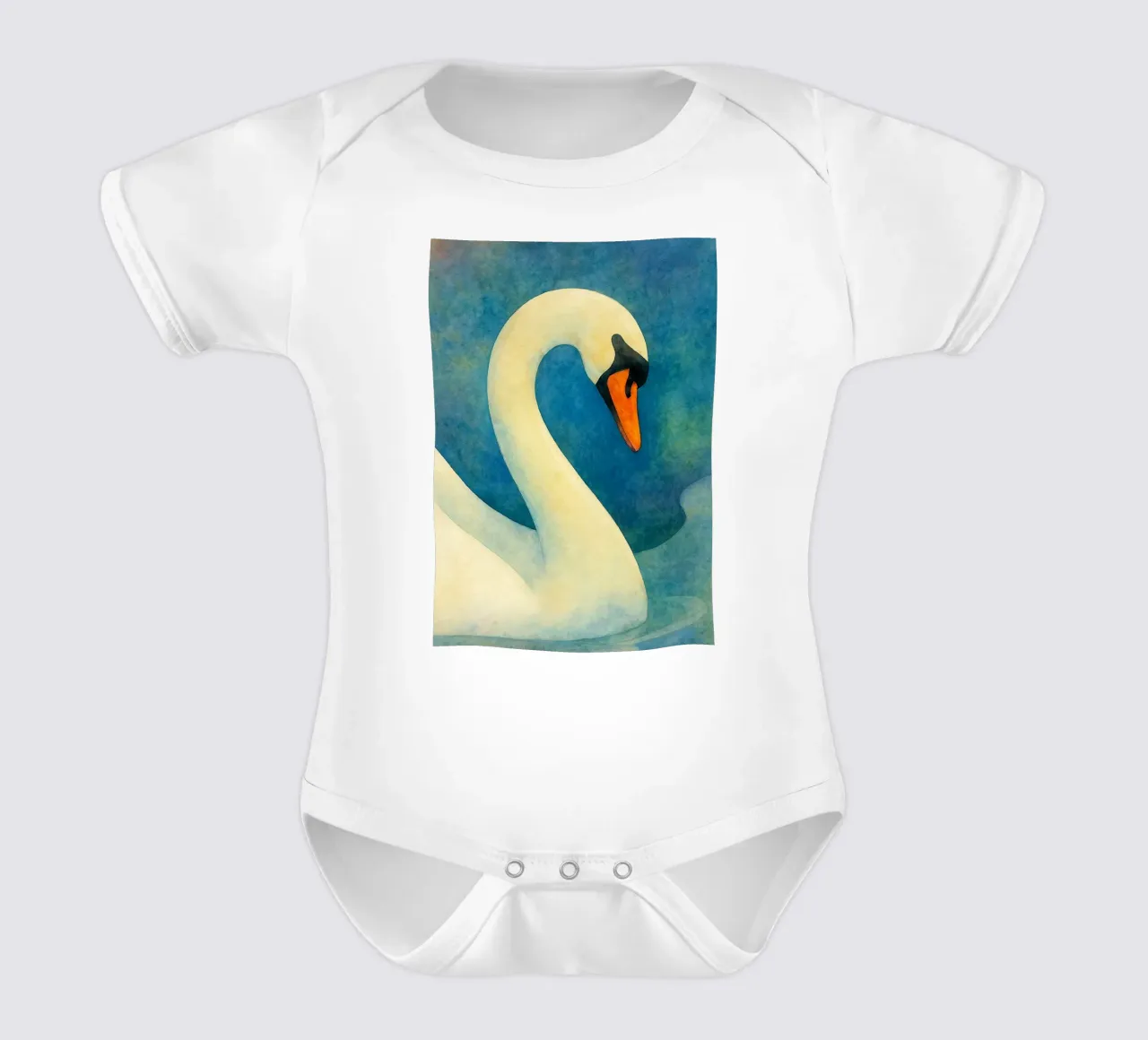 toucan bird abstract drawing short-sleeve baby romper by bougenfille