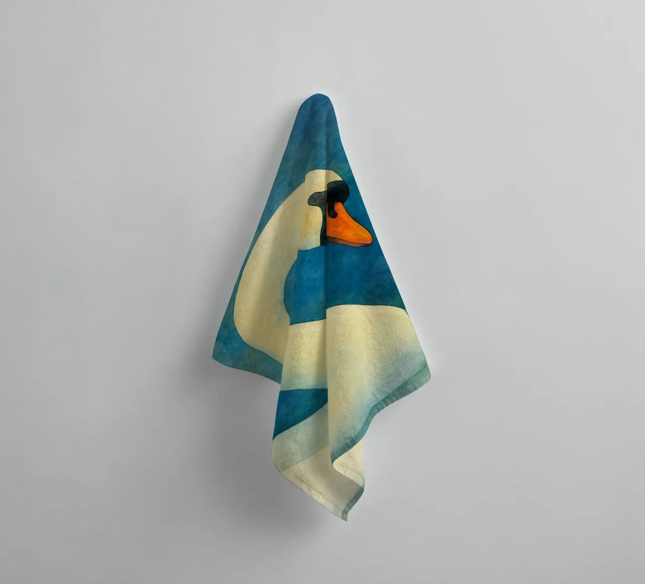 toucan bird abstract drawing towel by bougenfille