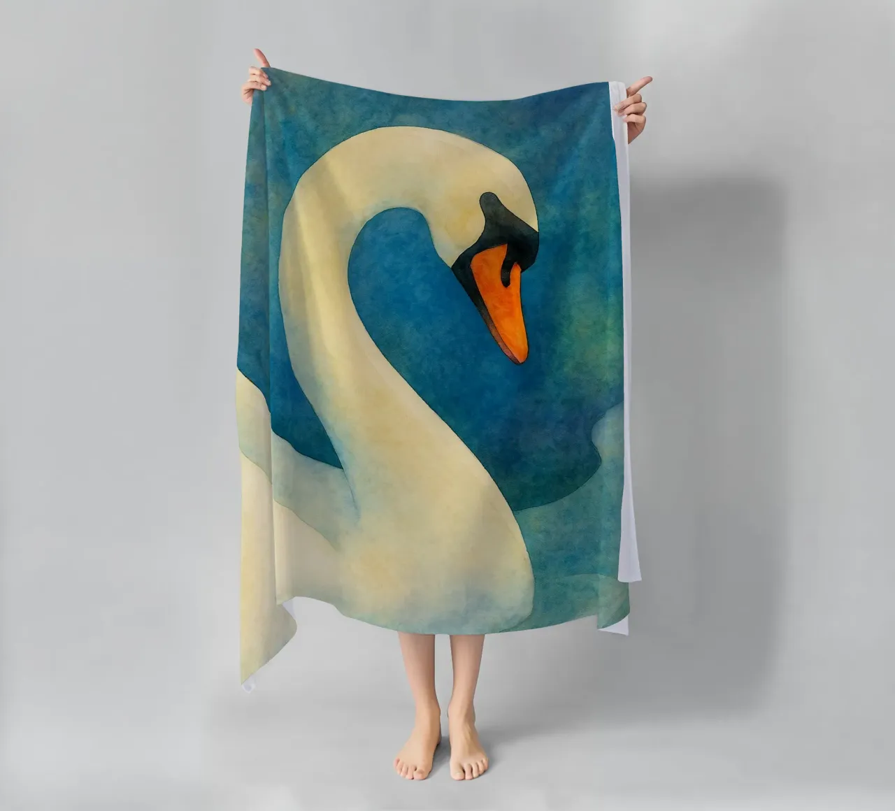 toucan bird abstract drawing beach towel by bougenfille