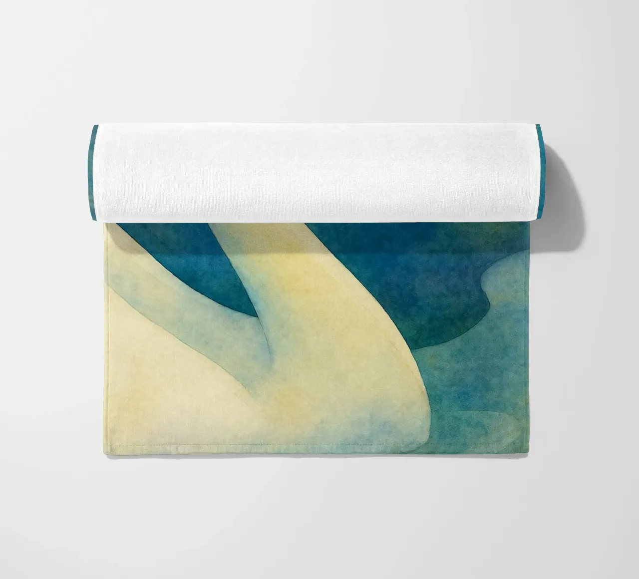 toucan bird abstract drawing beach towel by bougenfille