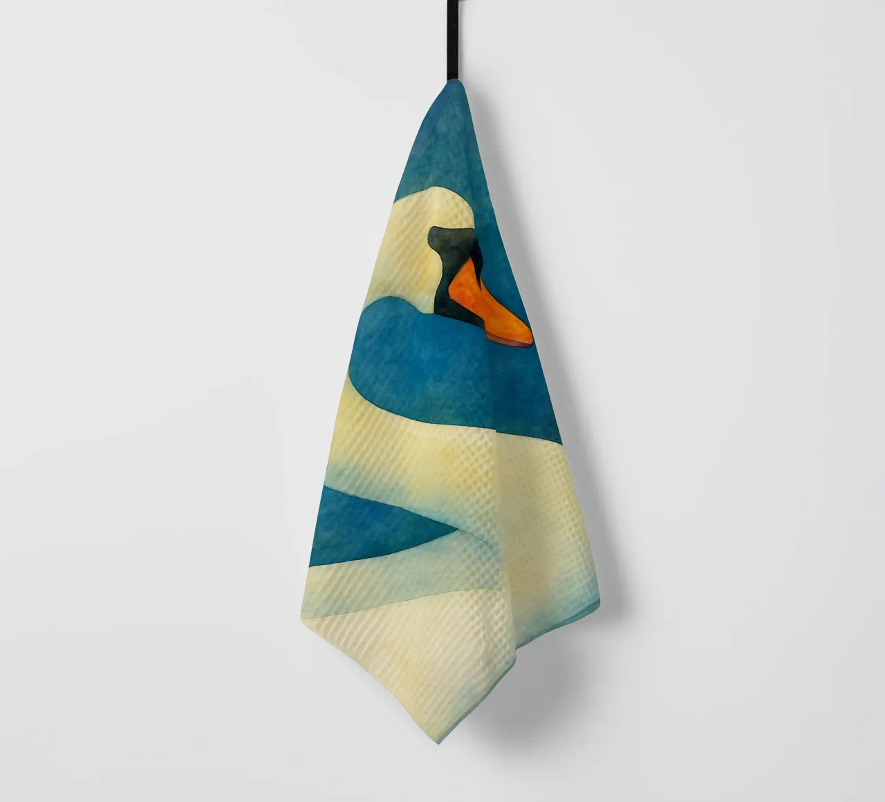 oiseau toucan dessin abstrait torchon de bougenfille