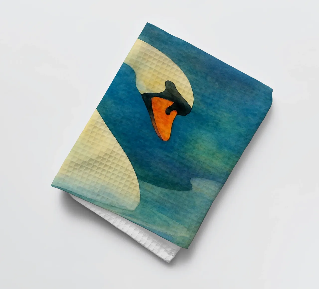 oiseau toucan dessin abstrait torchon de bougenfille