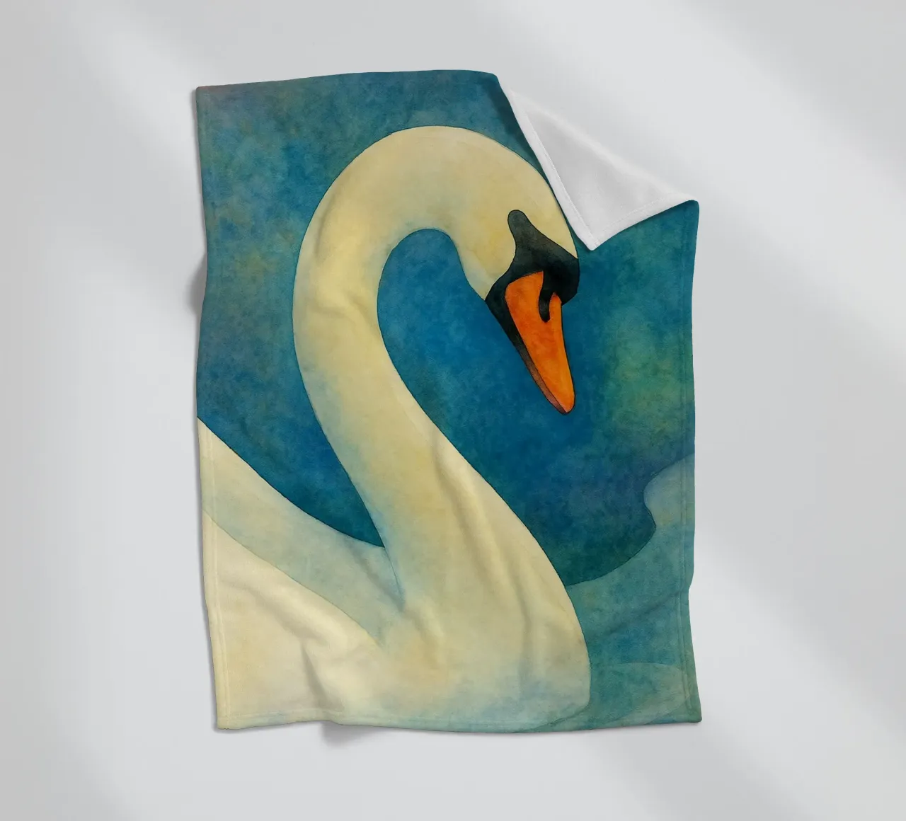 toucan bird abstract drawing fleece blanket by bougenfille