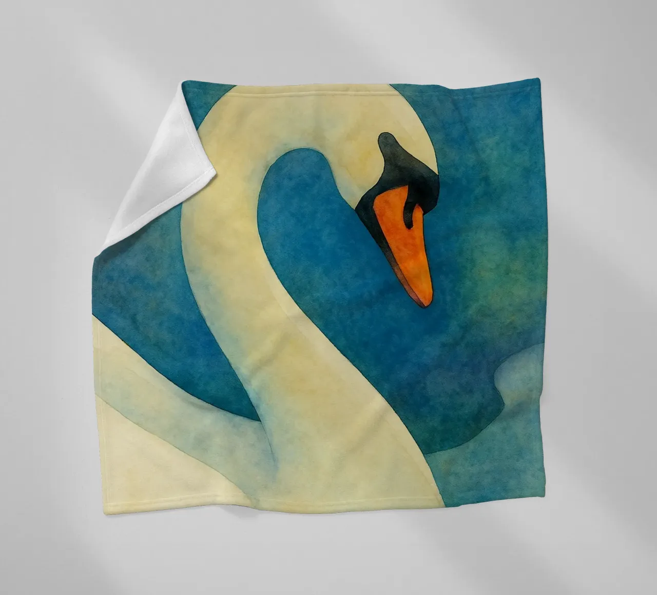 toucan bird abstract drawing fleece blanket by bougenfille