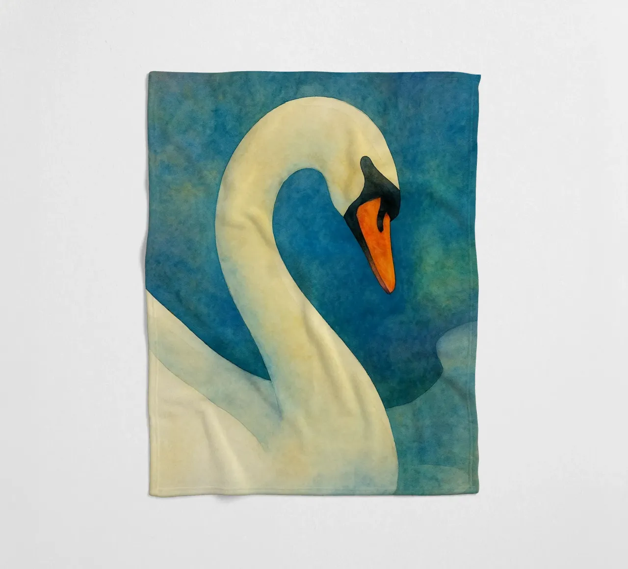 toucan bird abstract drawing fleece blanket by bougenfille
