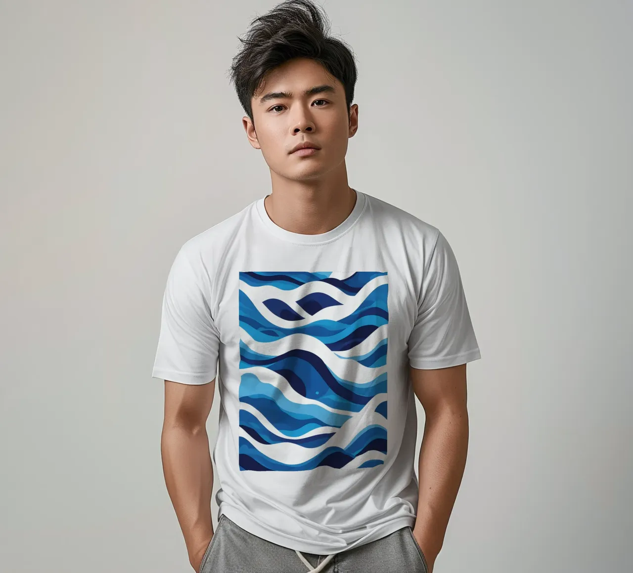 Wave pattern t-shirt da LIFESTYLE OBJECTS