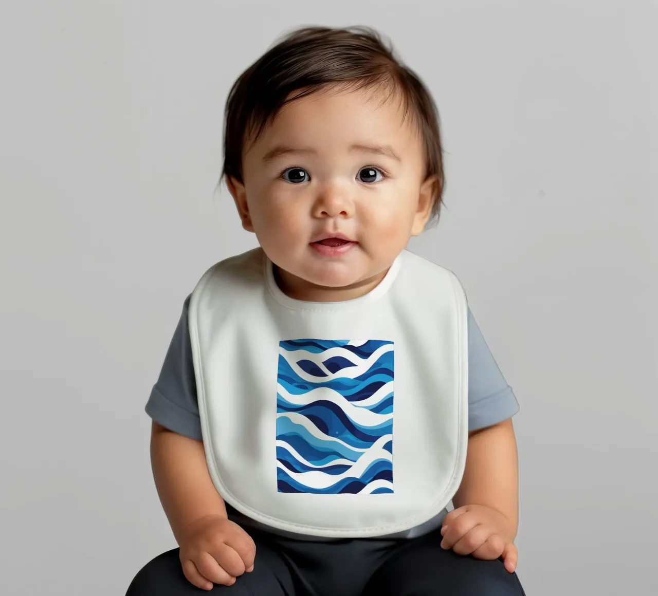 Wave pattern baby bib by LIFESTYLE OBJECTS