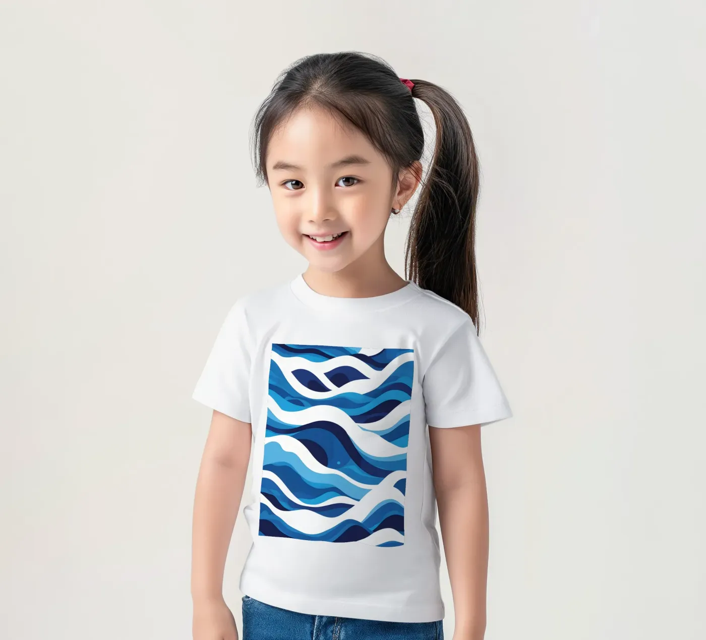 Wave pattern kids t-shirt by LIFESTYLE OBJECTS