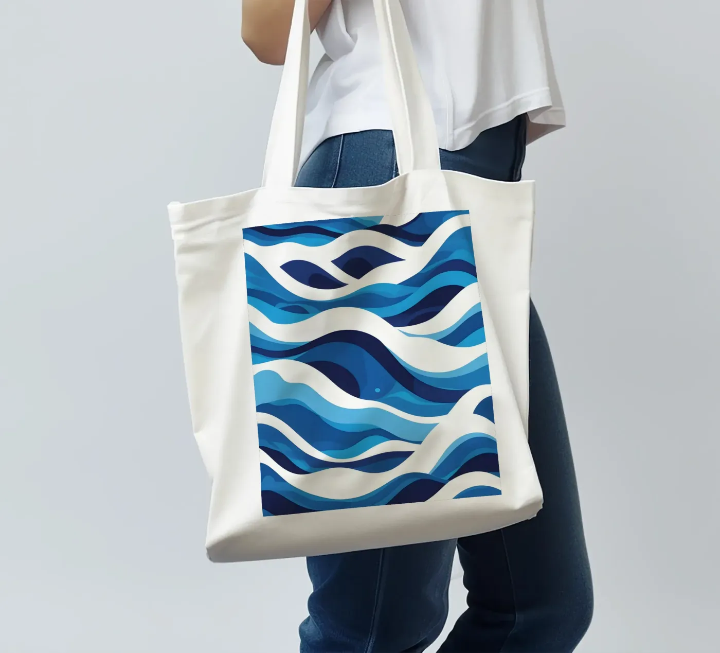 Wave pattern tote bag by LIFESTYLE OBJECTS