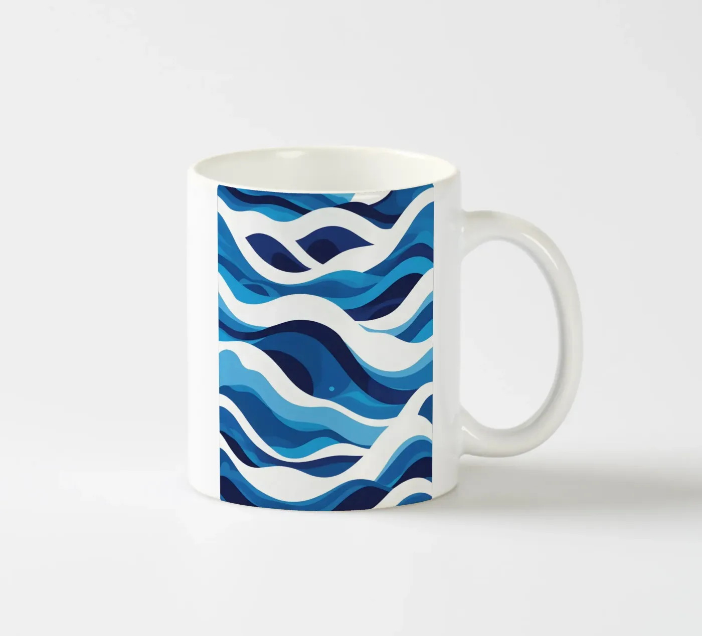 Wave pattern ceramic mug by LIFESTYLE OBJECTS