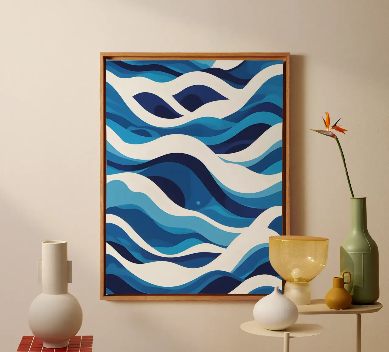 Wave pattern canvas by LIFESTYLE OBJECTS