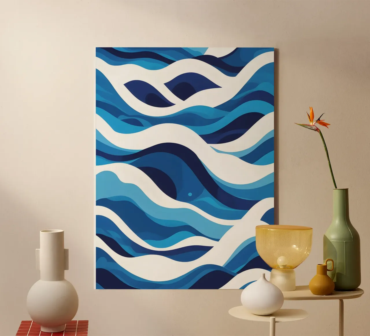 Wave pattern canvas by LIFESTYLE OBJECTS
