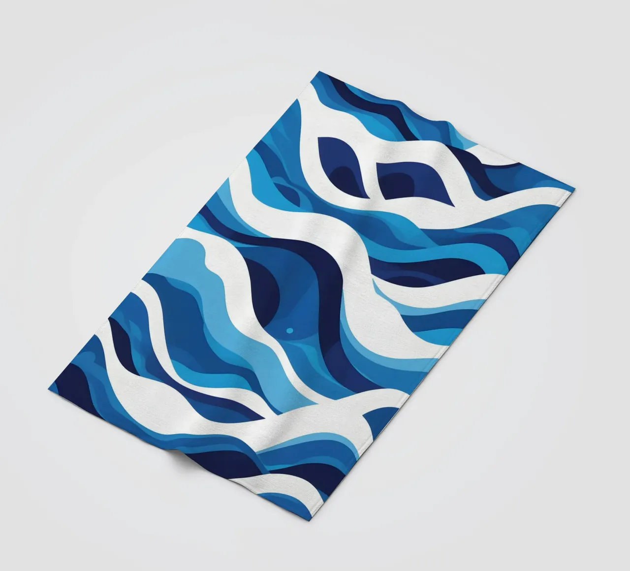 Wave pattern fleece blanket by LIFESTYLE OBJECTS