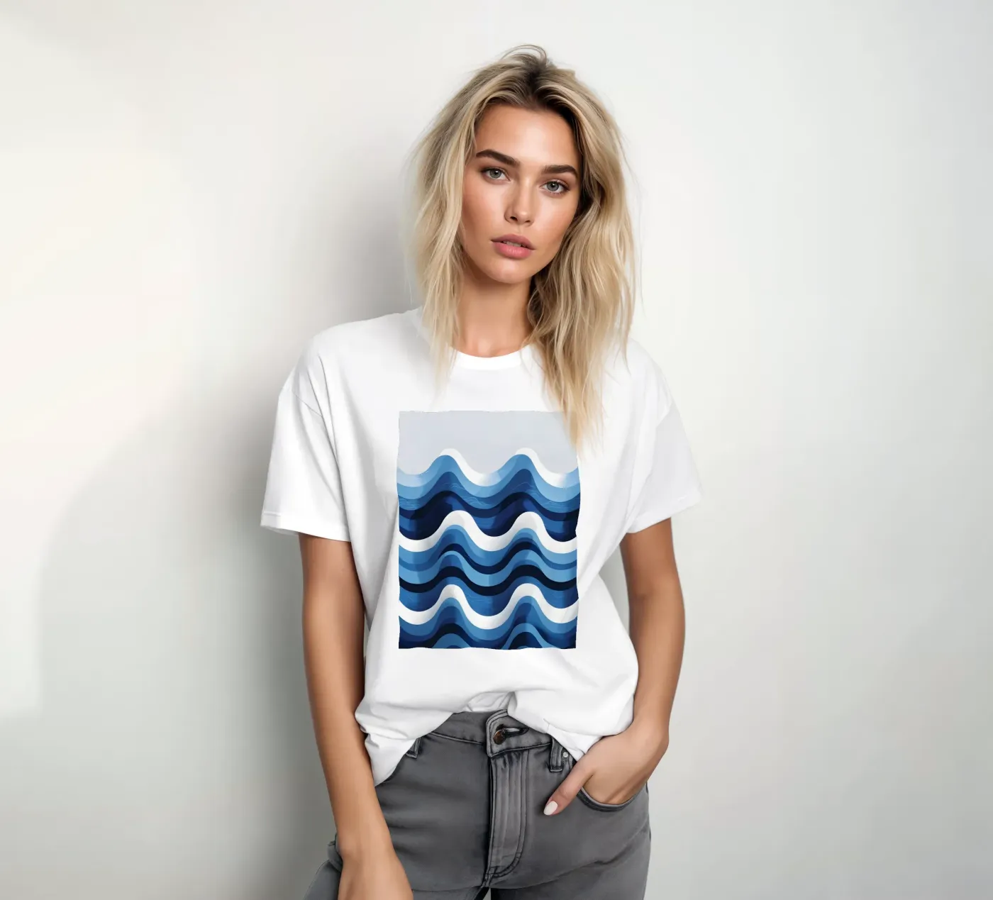 Wave pattern t-shirt da LIFESTYLE OBJECTS