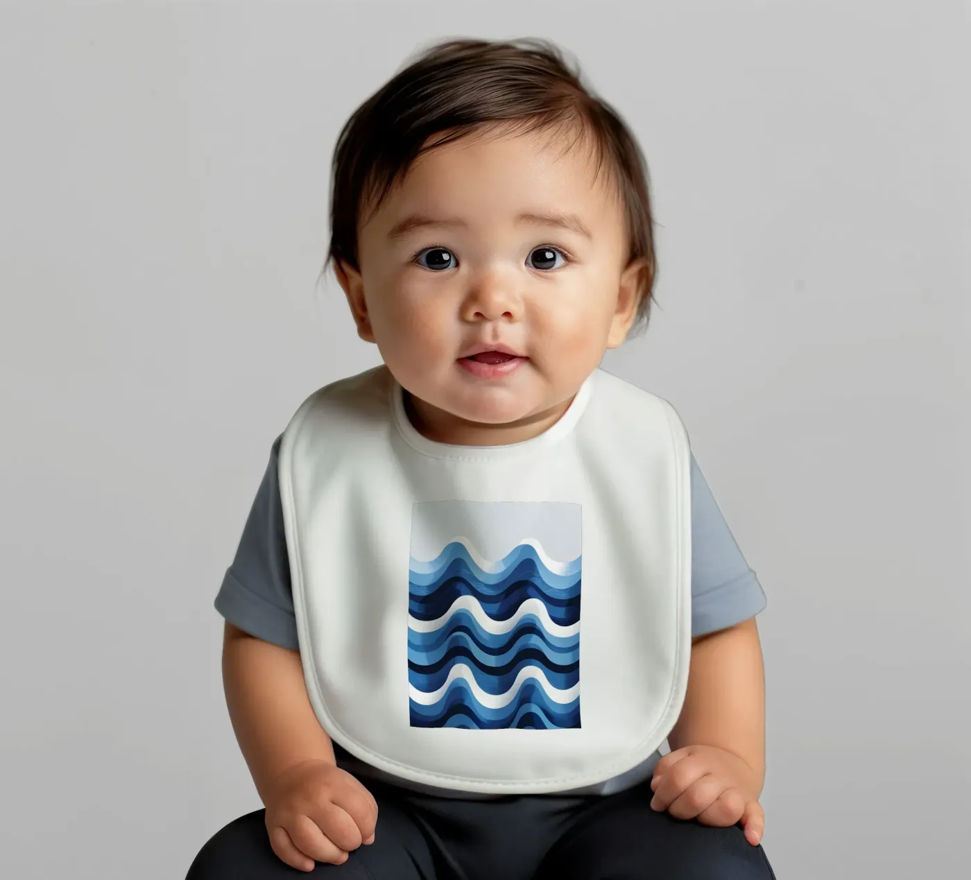 Wave pattern baby slabbetje van LIFESTYLE OBJECTS