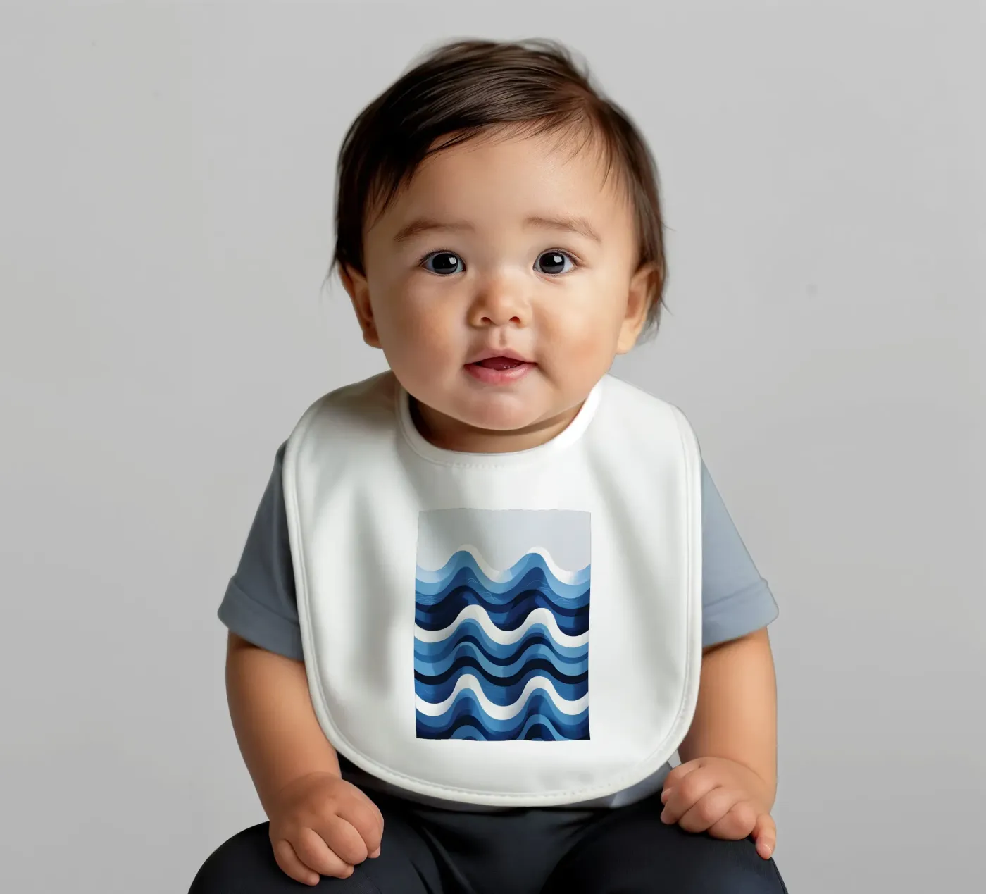 Wave pattern baby slabbetje van LIFESTYLE OBJECTS