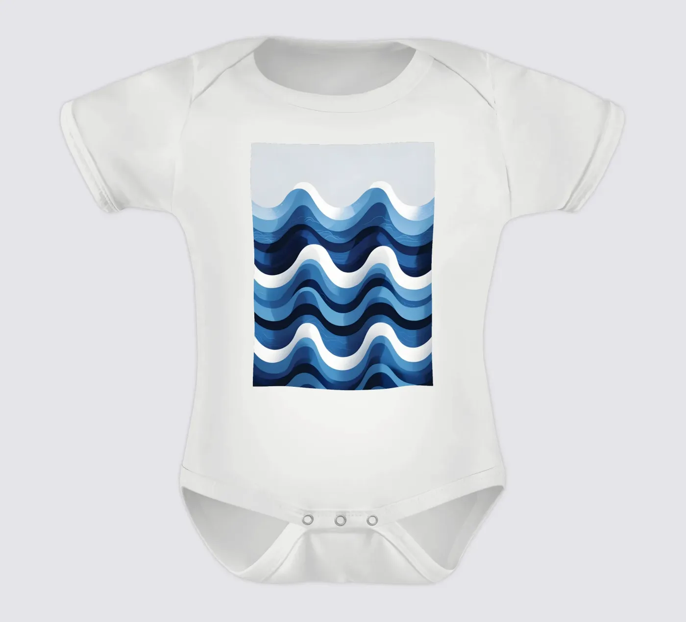 Wave pattern Kurzarm Babybody von LIFESTYLE OBJECTS