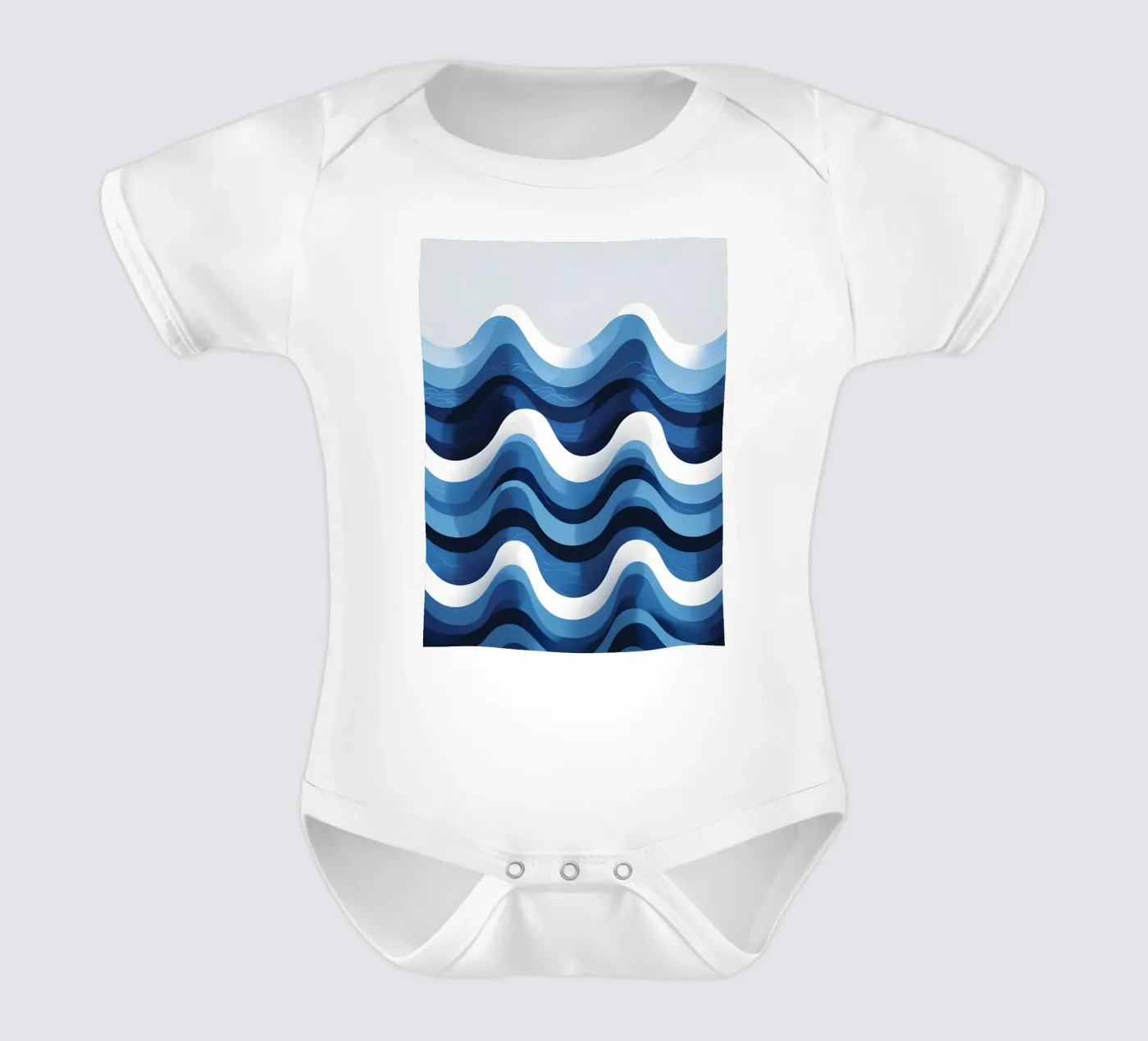 Wave pattern Kurzarm Babybody von LIFESTYLE OBJECTS