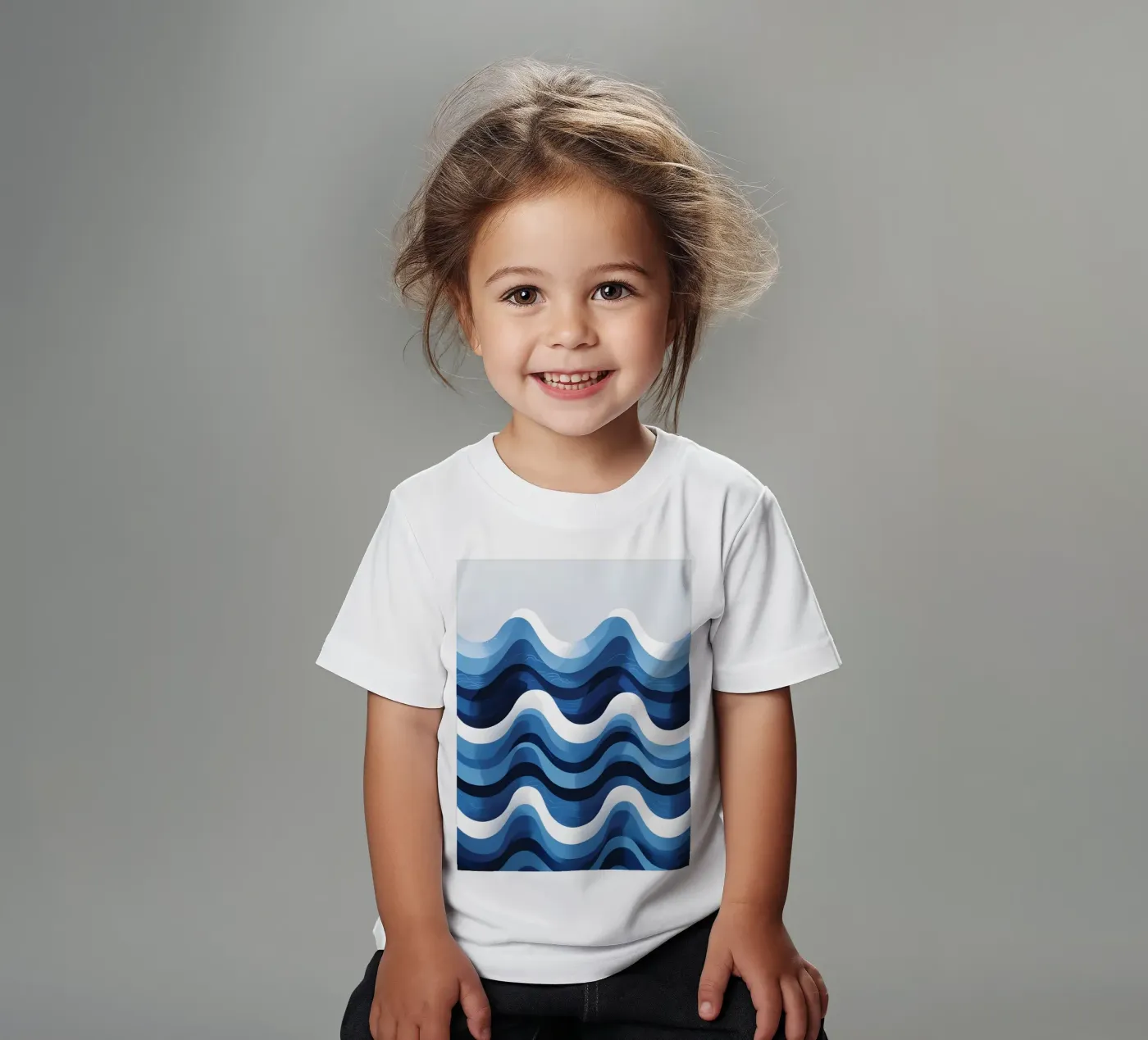 Wave pattern kids t-shirt by LIFESTYLE OBJECTS