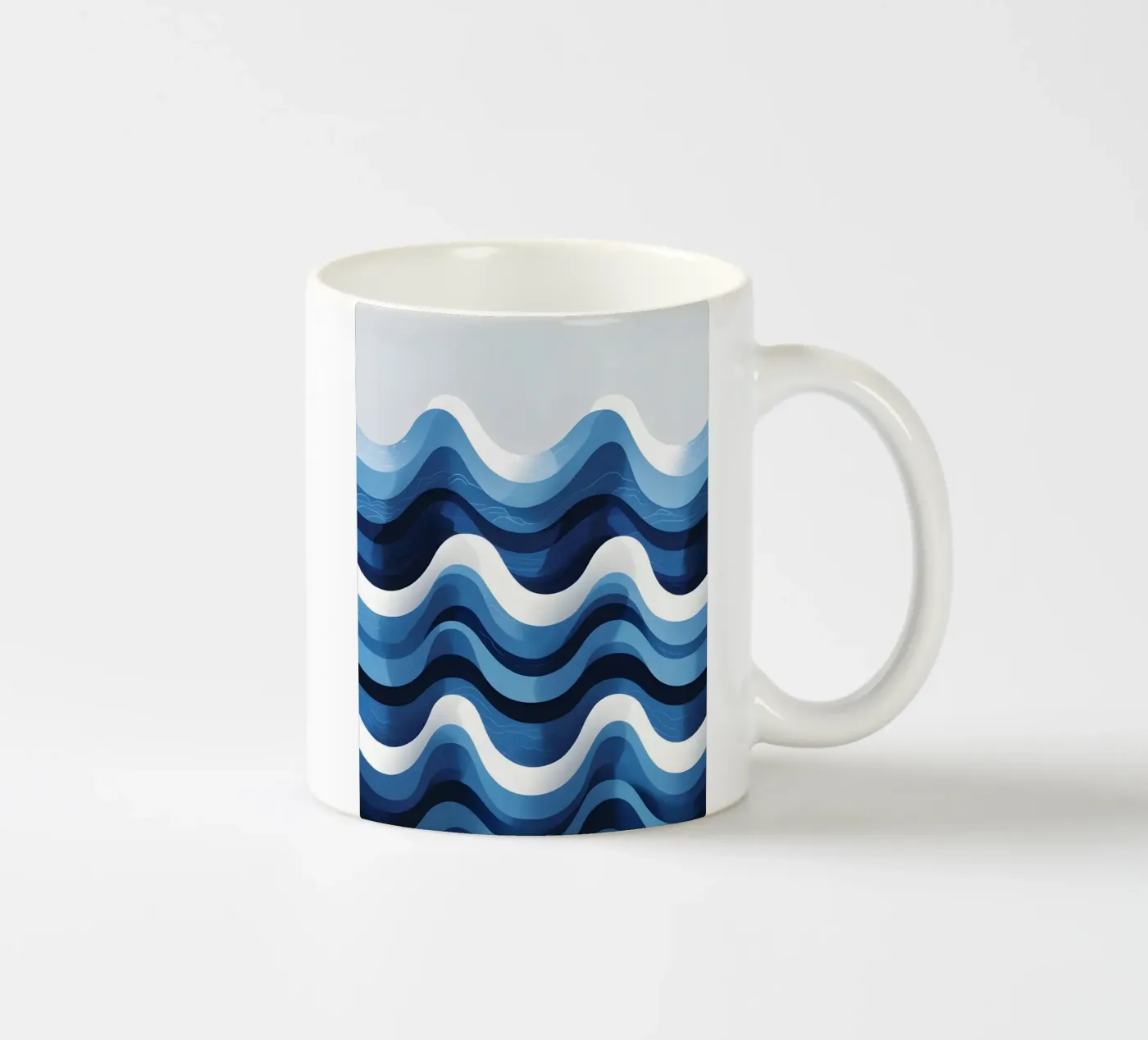 Wave pattern ceramic mug by LIFESTYLE OBJECTS
