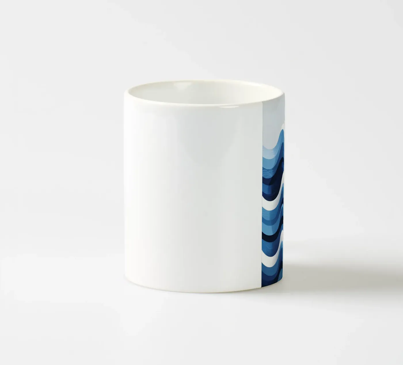 Wave pattern ceramic mug by LIFESTYLE OBJECTS
