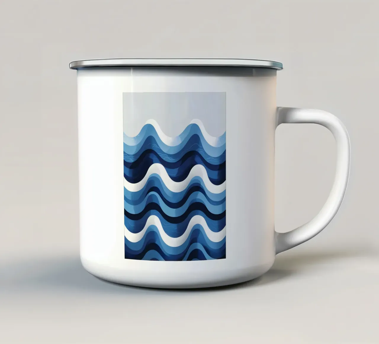 Schema d'onda tazza in smalto da LIFESTYLE OBJECTS